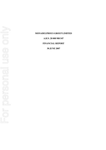 Thumbnail Monadelphous Group Financial Statement 2007