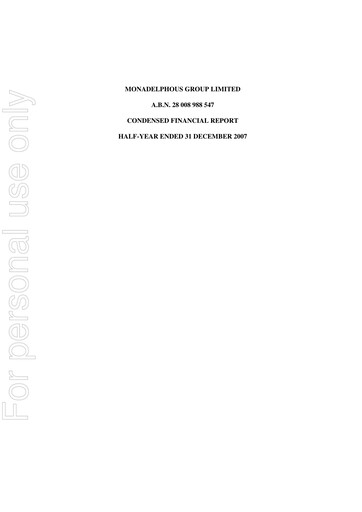 Thumbnail Monadelphous Group Financial Statement 2008-h1