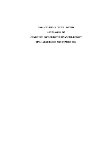 Thumbnail Monadelphous Group Financial Statement 2017-h1