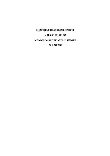 Thumbnail Monadelphous Group Financial Statement 2018