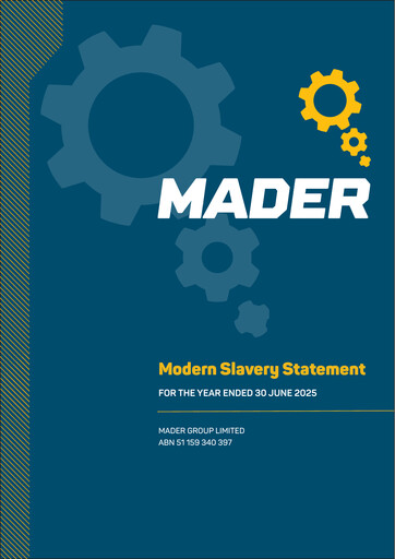 Thumbnail Mader Group Limited Sustainability Report 2025