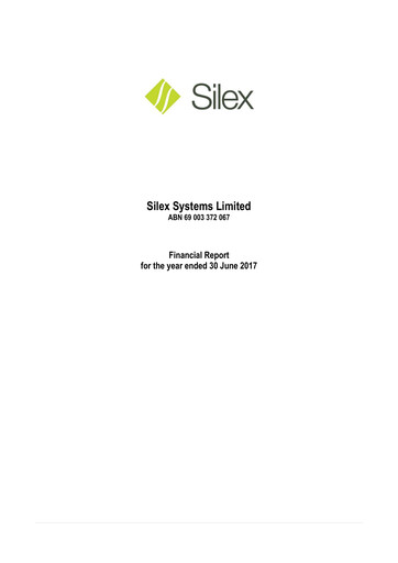 Thumbnail Silex Systems Limited Financial Report 2017