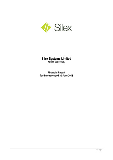 Thumbnail Silex Systems Limited Financial Report 2018
