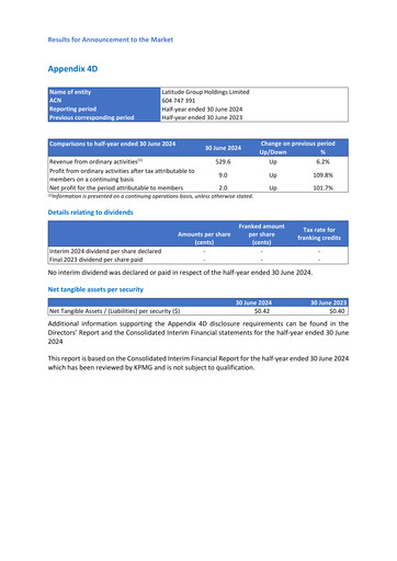 Thumbnail Latitude Group Holdings Half-year Report 2024-h1