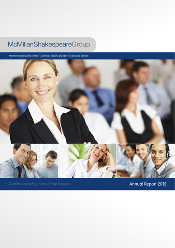 Thumbnail McMillan Shakespeare Annual Report 2012