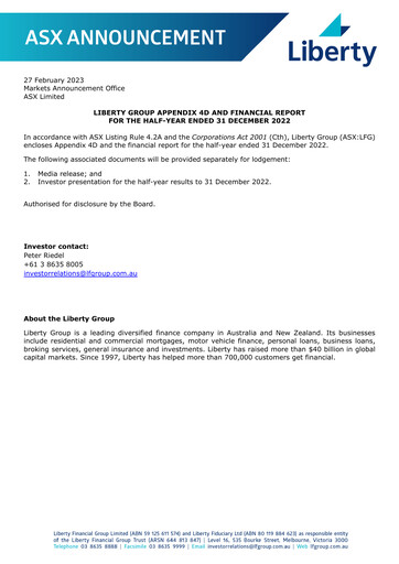 Miniature Liberty Financial Group Rapport semestriel 2023-h1