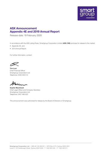 Thumbnail Smartgroup Corporation Annual Report 2019