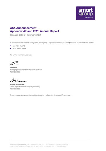 Thumbnail Smartgroup Corporation Annual Report 2020
