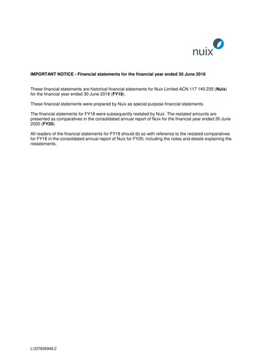 Thumbnail Nuix Limited Annual Report 2018