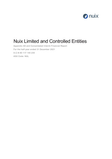 Thumbnail Nuix Limited Financial Report 2022-h1