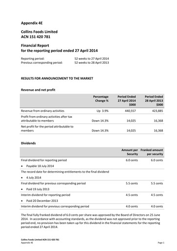 Thumbnail Collins Foods Limited Financial Report 2014