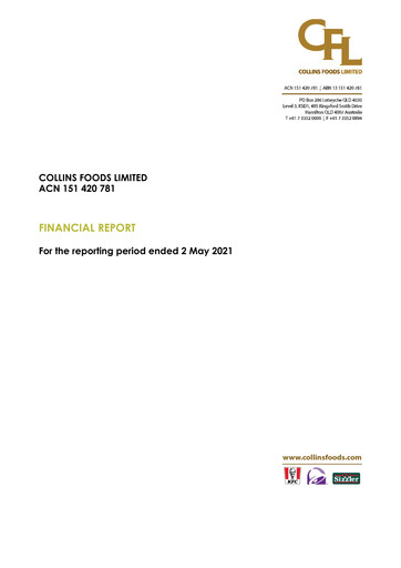 Thumbnail Collins Foods Limited Financial Report 2021
