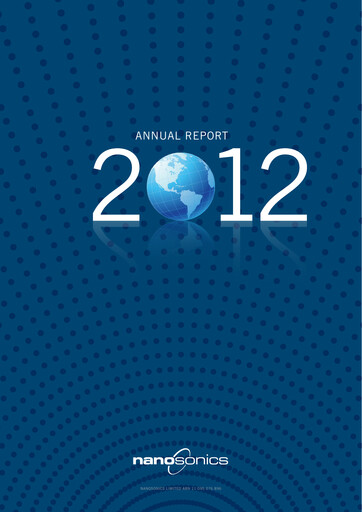 Thumbnail Nanosonics Limited Annual Report 2012
