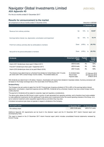 Thumbnail Navigator Global Investments Financial Report 2018-h1