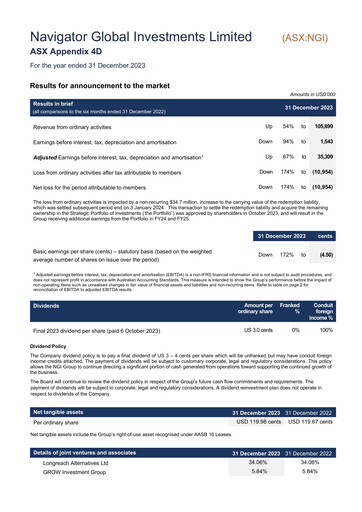 Thumbnail Navigator Global Investments Financial Report 2024-h1
