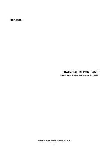 Thumbnail Renesas Electronics
 Financial Statement 2020