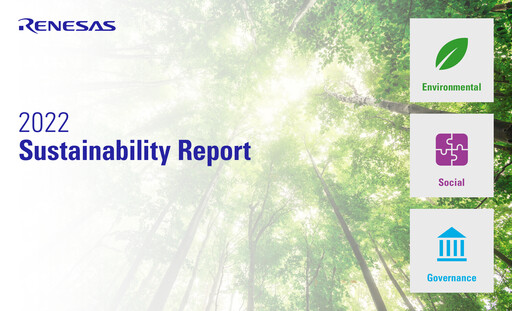 Thumbnail Renesas Electronics
 Sustainability Report 2022