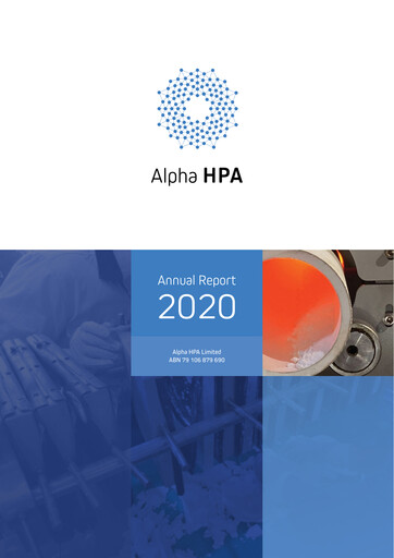 Thumbnail Alpha HPA Limited Annual Report 2020