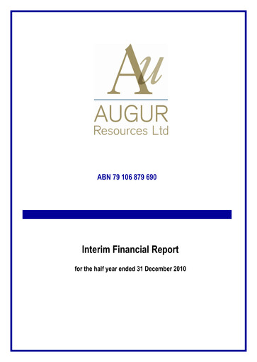 Thumbnail Alpha HPA Limited Financial Report 2010-h1