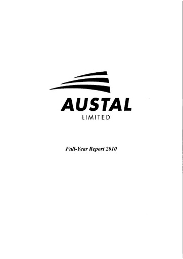 Vorschaubild Austal Limited Finanzbericht fy2010