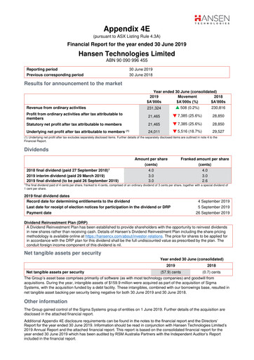 Thumbnail Hansen Technologies Financial Statement 2019