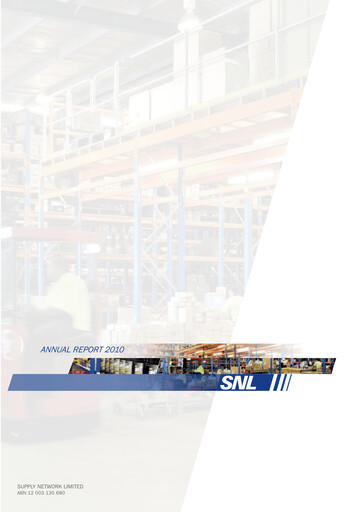 Thumbnail Supply Network Limited Annual Report 2010
