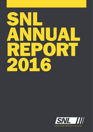 Thumbnail Supply Network Limited Annual Report 2016