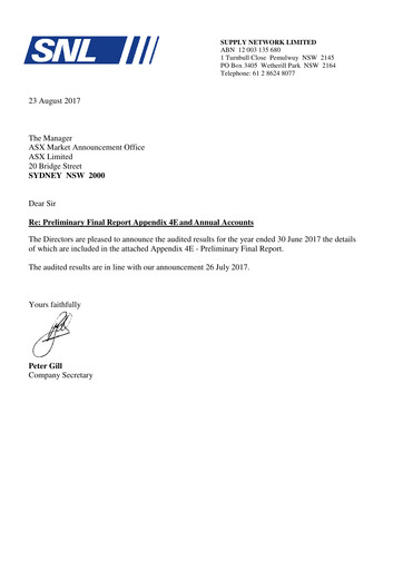 Thumbnail Supply Network Limited Financial Statement 2017