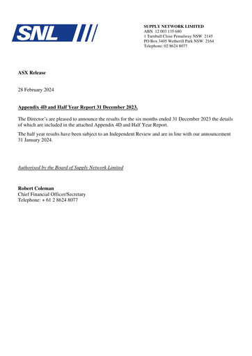 Thumbnail Supply Network Limited Half-year Report 2023-h2