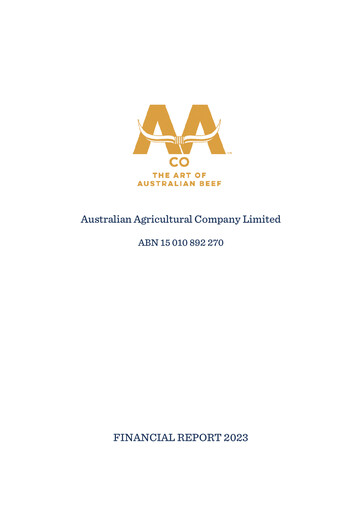 Thumbnail Australian Agricultural Company Financial Report 2023