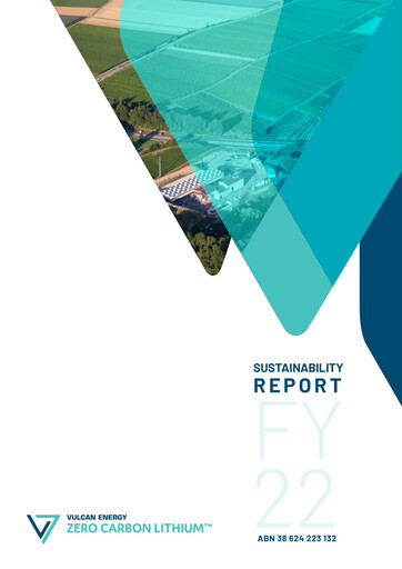 Thumbnail Vulcan Energy Resources Sustainability Report 2022