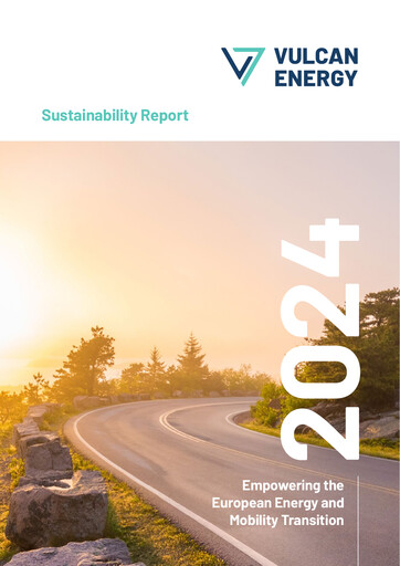 Thumbnail Vulcan Energy Resources Sustainability Report 2024