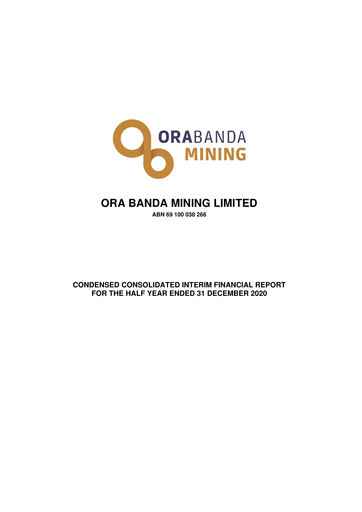 Thumbnail Ora Banda Mining Half-year Report 2020-2021-h1