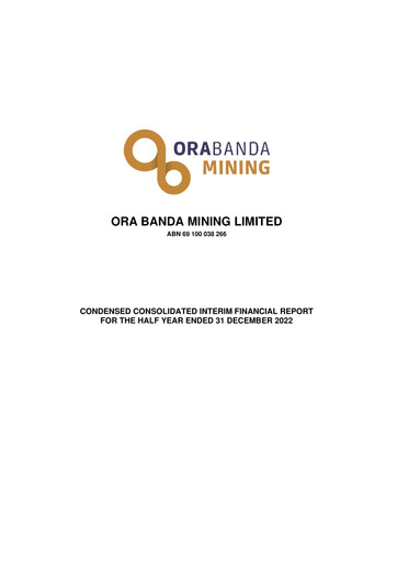 Thumbnail Ora Banda Mining Half-year Report 2022-2023-h1