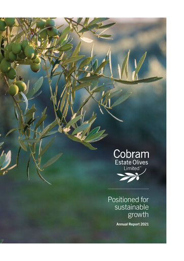 Thumbnail Cobram Estate Olives Annual Report 2021
