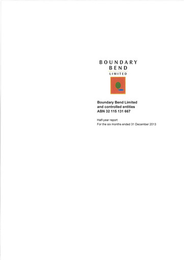 Thumbnail Cobram Estate Olives Financial Report 2014-h1