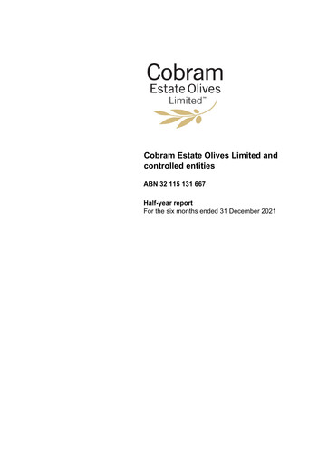Thumbnail Cobram Estate Olives Financial Report 2022-h1