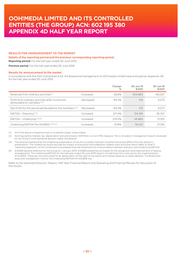 Thumbnail oOh!media Limited Half-year Report 2019-h1
