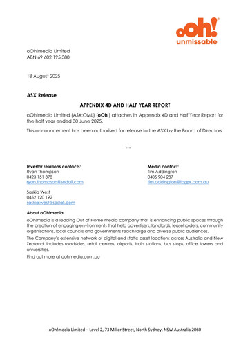 Thumbnail oOh!media Limited Half-year Report 2025-h1