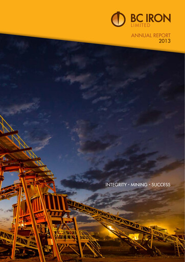 Thumbnail BCI Minerals Limited Annual Report 2013
