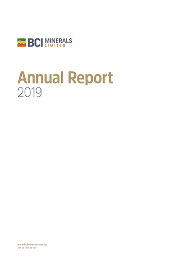 Thumbnail BCI Minerals Limited Annual Report 2019