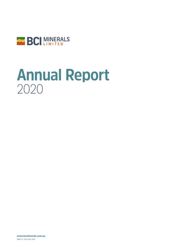 Thumbnail BCI Minerals Limited Annual Report 2020