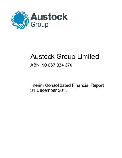 Thumbnail Generation Development Group Financial Report 2014-h1