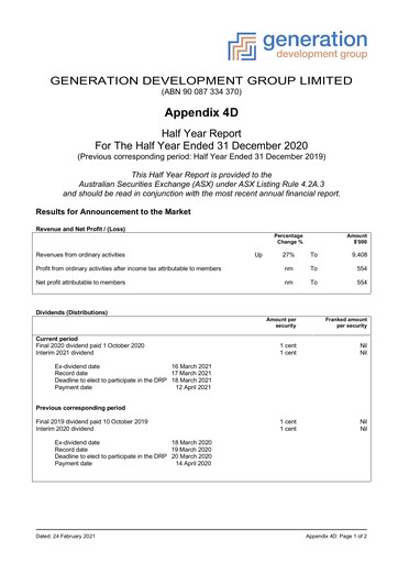 Thumbnail Generation Development Group Financial Report 2021-h1