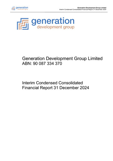 Thumbnail Generation Development Group Financial Report 2025-h1