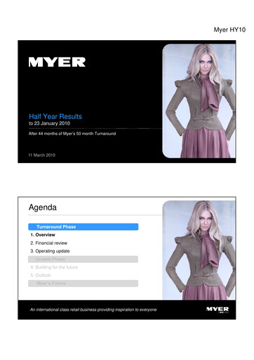 Thumbnail Myer Holdings Half-year Report 2010-h1