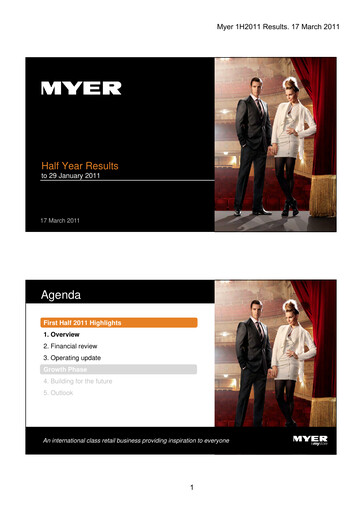 Thumbnail Myer Holdings Half-year Report 2011-h1