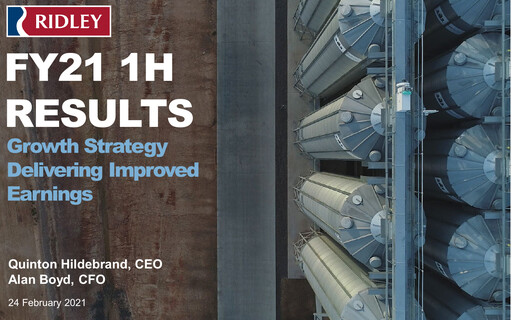 Thumbnail Ridley Corporation Half-year Report 2021-h1