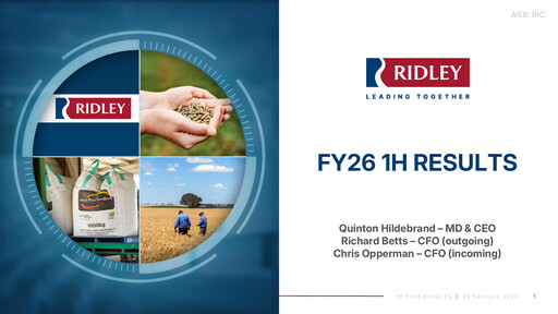 Thumbnail Ridley Corporation Half-year Report 2026-h1