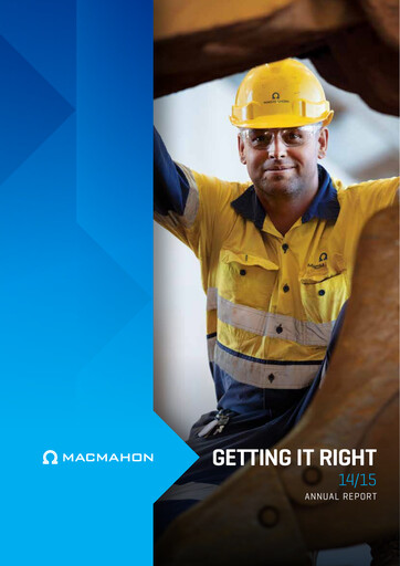 Thumbnail Macmahon Holdings Annual Report 2015